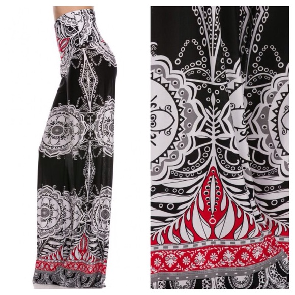 Plus Size High Waist Palazzo Pants - Picture 4 of 4