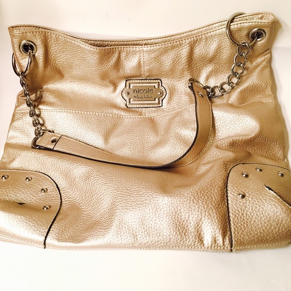 Nicole Miller Extra Large Metallic Tote Bag - Picture 1 of 4