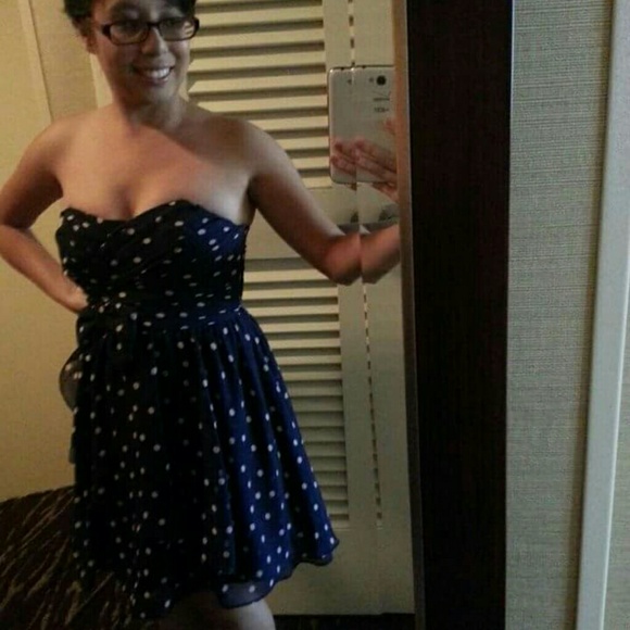 Bdarlin polka dot strapless dress - Picture 4 of 4