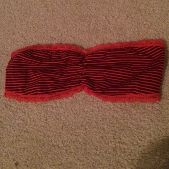Pink striped bandeau
