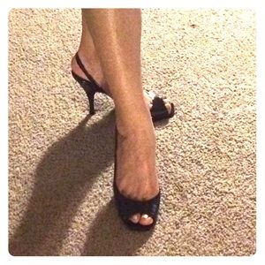 Nine West patent leather sling back