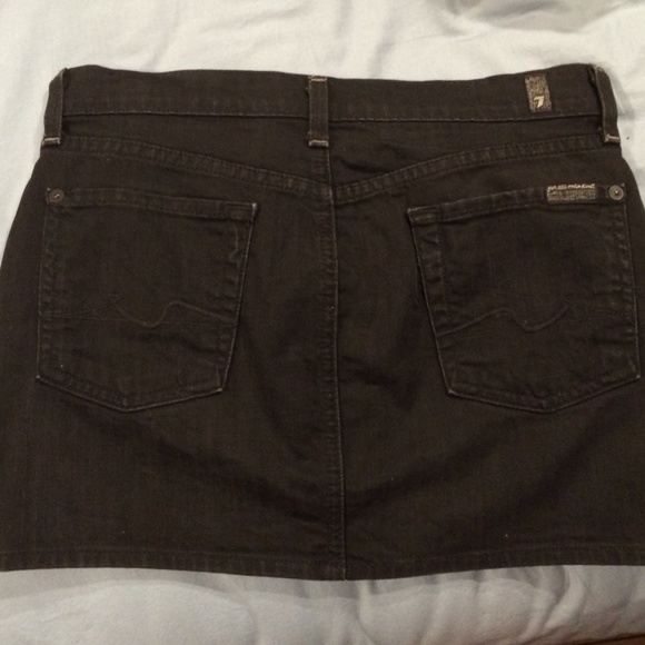 Black 7 for all mankind denim mini skirt