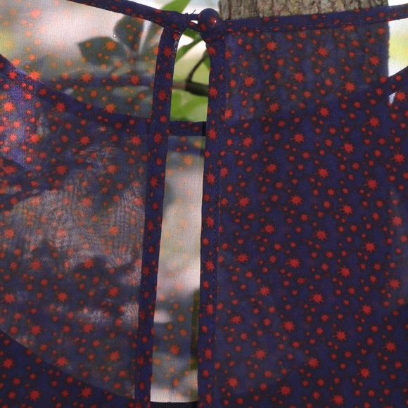 ⬇️ MM Couture by Miss Me retro chiffon top - Picture 3 of 4