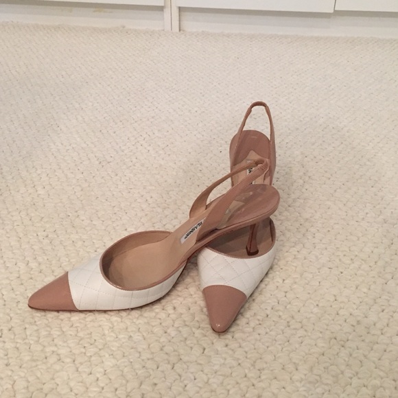 White and tan. I wore them twice