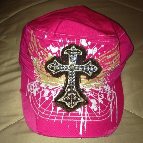 Super cute, Bedazzled Cross Hat