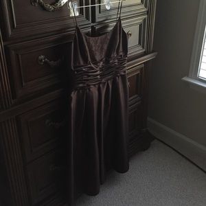 Spaghetti strap burgundy dress