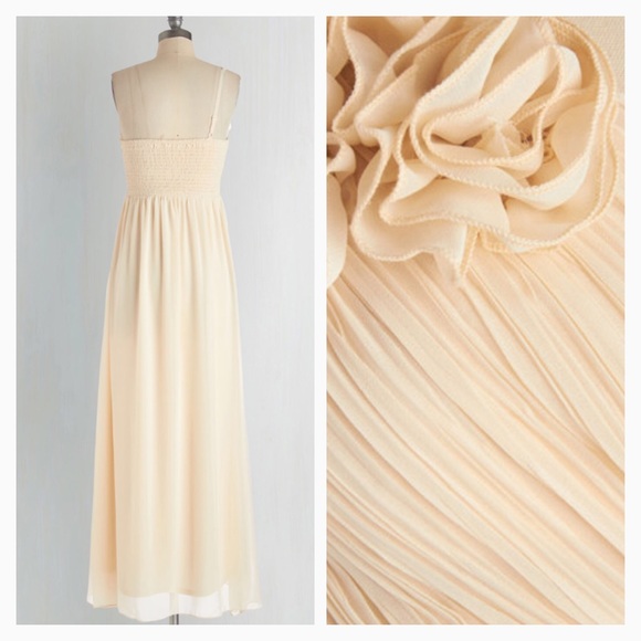 NWT Modcloth Always Ethereal Ivory Evening Dress - Picture 2 of 4