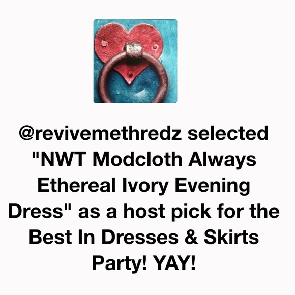 NWT Modcloth Always Ethereal Ivory Evening Dress - Picture 4 of 4