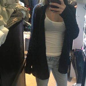 hollister navy blue knit cardigan