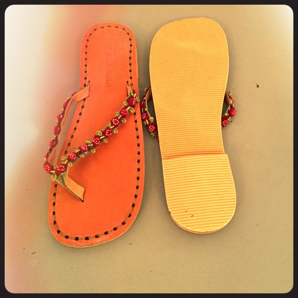 Brand-new beaded sandals bought in Brazil