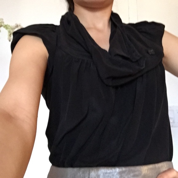 Black cowl neck blouse - Picture 4 of 4