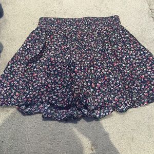 forever 21 navy blue flower skirt