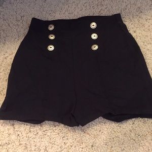 High-wasted workout shorts