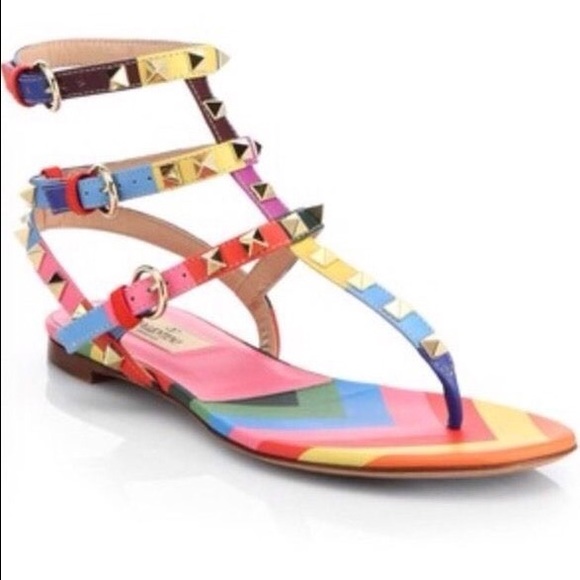 💖💙💚❤️ Rockstud Style Flat Sandals❤️💙💚💖
