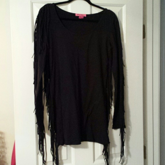 Black fringe shirt