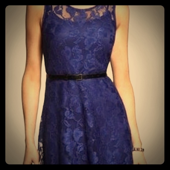 Express Fit & Flare Lace Dress