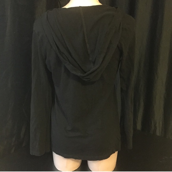 Old navy black hooded long sleeve. - Picture 2 of 4