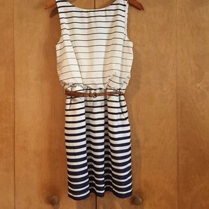 Graduated striped dress