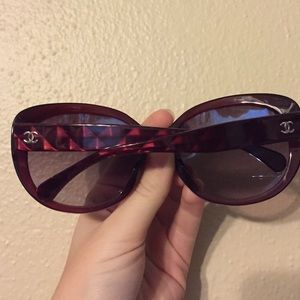 Authentic Chanel sunglasses with case!