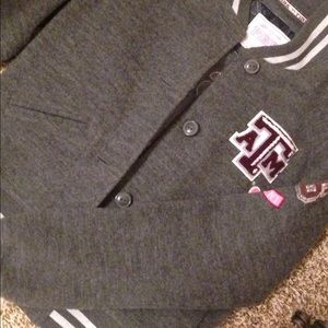 Texas A&M varsity PINK jacket. Brand new w/o tags.