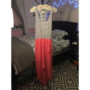 Long LA Hearts High-Low Maxi Dress