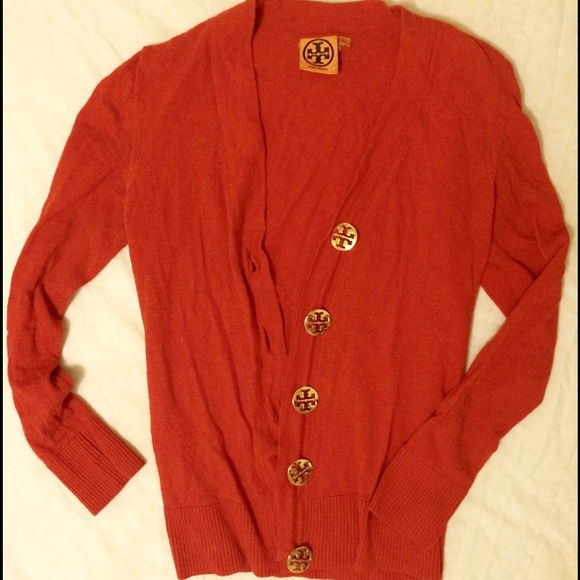 Tory Burch Sweaters - Red Tory Burch cardigan sweater