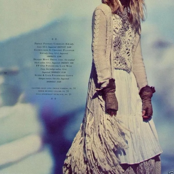 🚫SOLD Free People crochet snowflake pullover - Picture 3 of 4