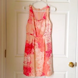 Anne Taylor LOFT dress, size 2P, pink and peach