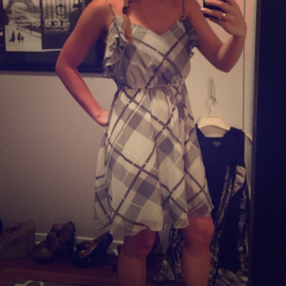 BCBGeneration grey plaid dress
