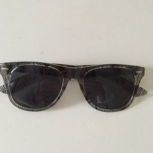 black and clear tribal print sunglasses