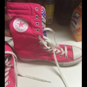 🎀Hot Pink Extra High Tops🎀