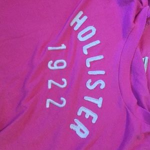 Pink hollister t shirt