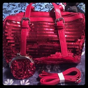 NWOT sparkly red purse