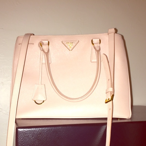 Prada Handbags - SOLD Prada Saffiano zip tote in blush color