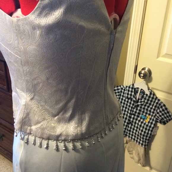 Cachet two piece light silvery blue dress - Picture 2 of 4