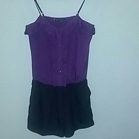 MARKDOWN $20.00 Express purple/navy blue romper