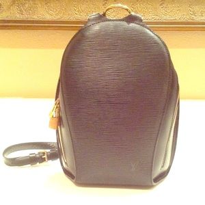 Louis Vuitton Black Epi backpack