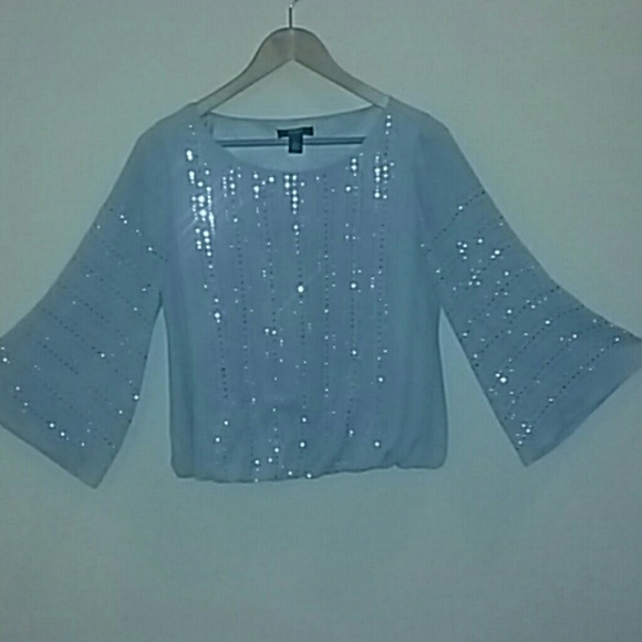 MARKDOWN $20.00 Bell-sleeve embellished top