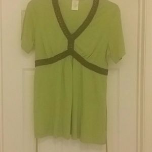 Lime green cotton top