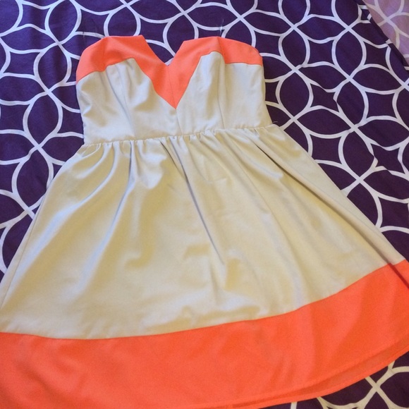 Orange and Khaki Dress