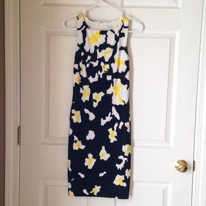 Cache dress, size 2, black, yellow, and white