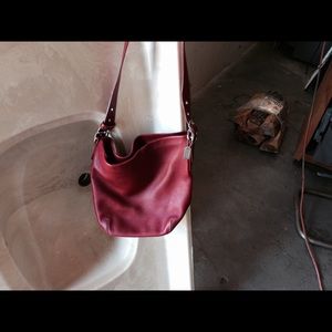 Leather coach purse