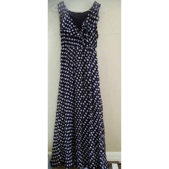 Charming Polka Dots Maxi Dress