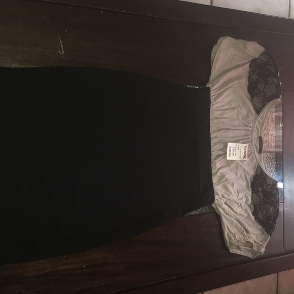 Black and pewter color dress