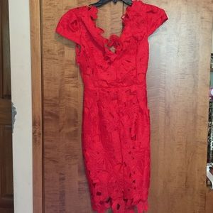 "All For Love" Xenia Boutique Red Lace Dress