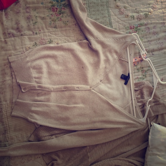 Tan cardigan