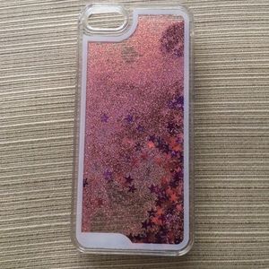 Pink glitter waterfall iPhone 5s phone case