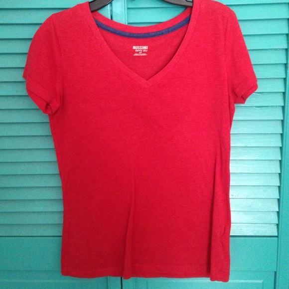 Mossimo Red V-Neck