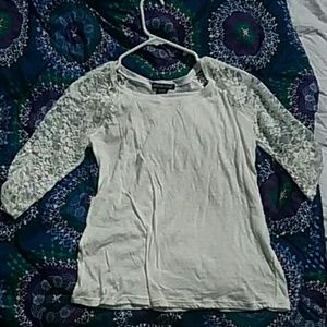 White top and used only once