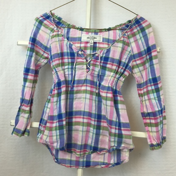 Abercrombie Kids Peasant Plaid Shirt
